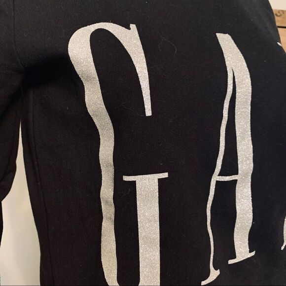 GAP Black Sweatshirt Glittery size Small - Picture 5 of 11